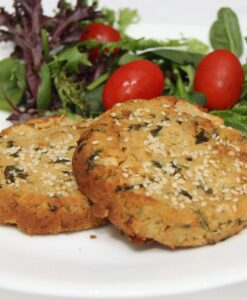 Falafel Patty (Gluten Free, Vegan, Oven-Baked)